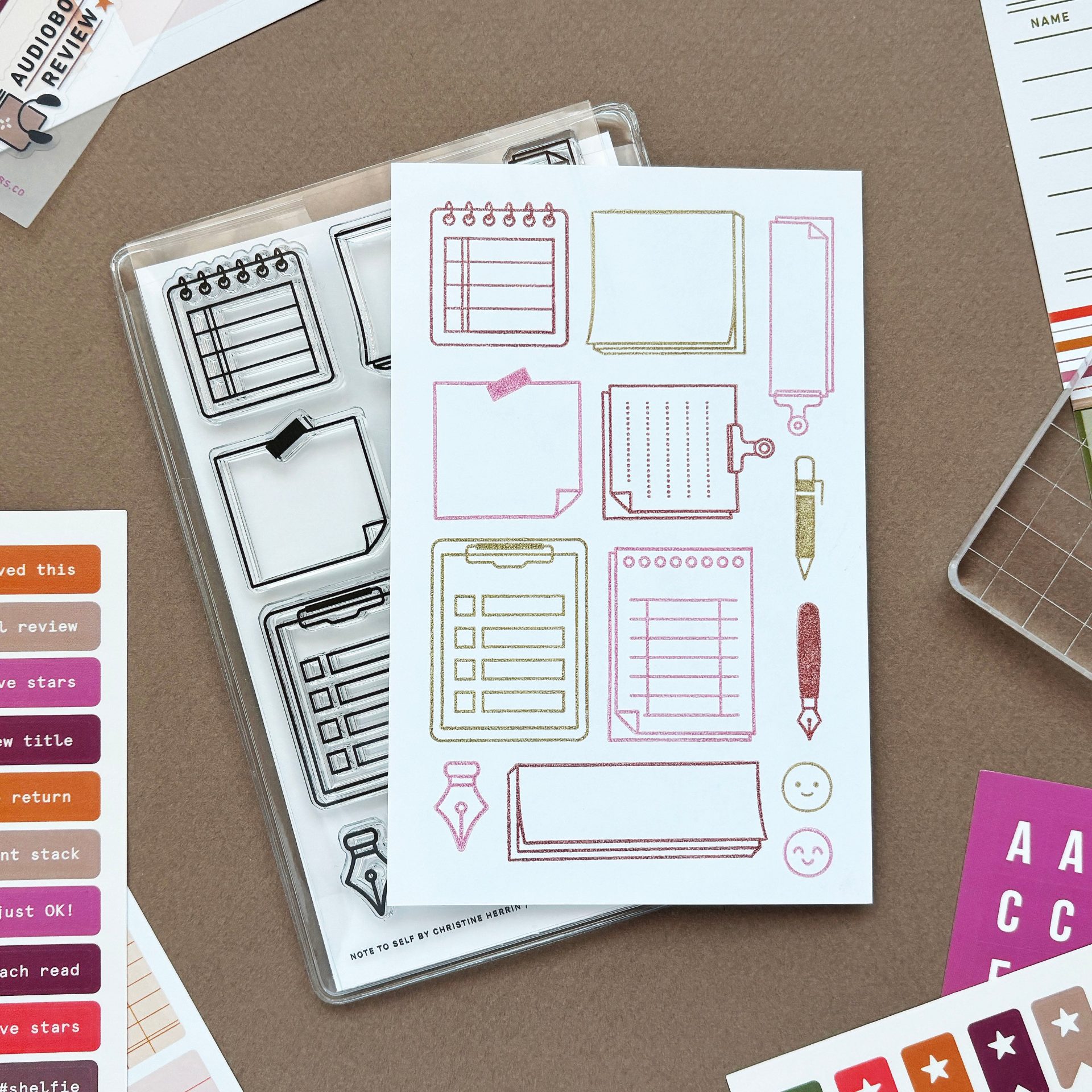 Everyday Explorers Co. Clear Stamp Set – Note to Self