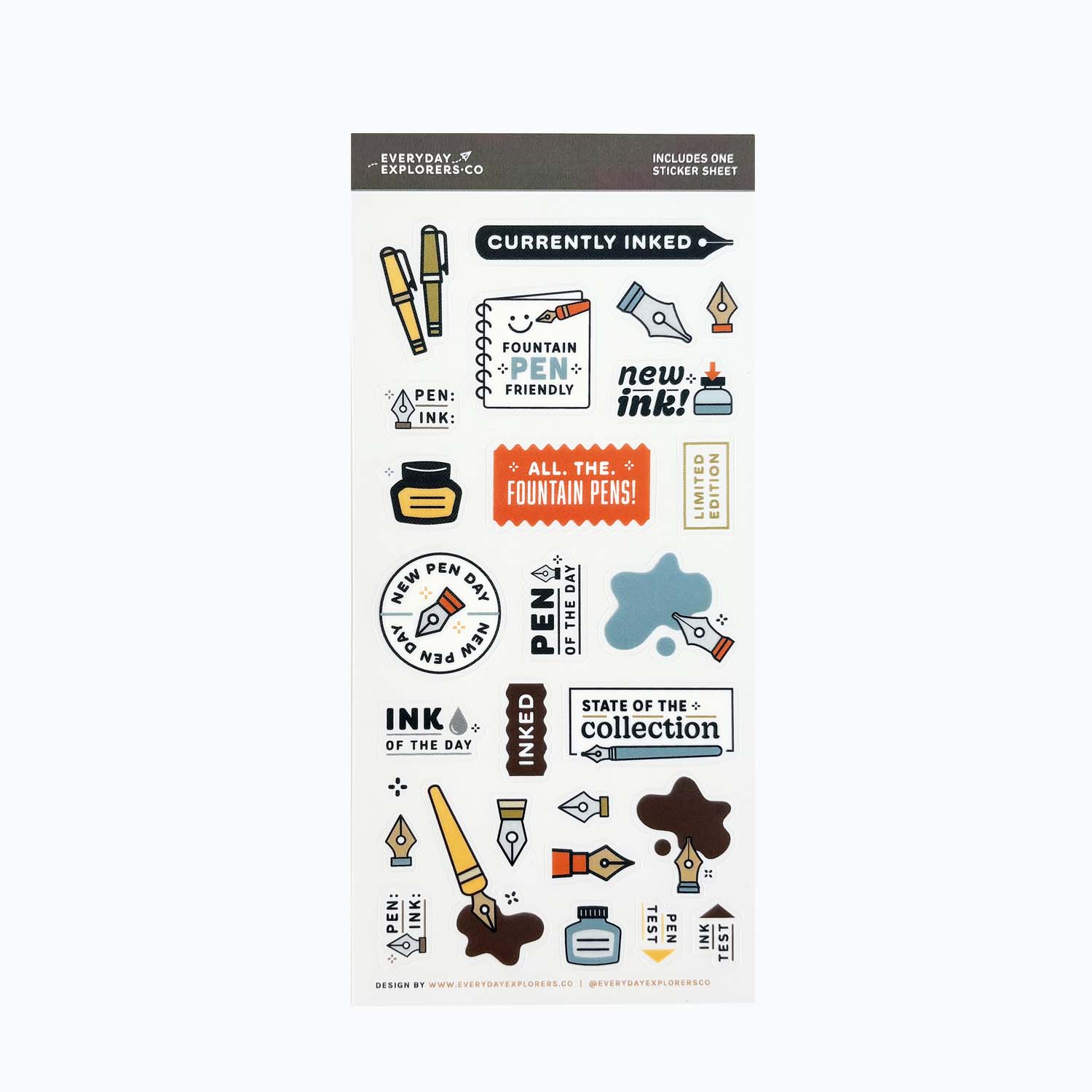 Everyday Explorers Co. Clear Sticker Sheet – Currently Inked