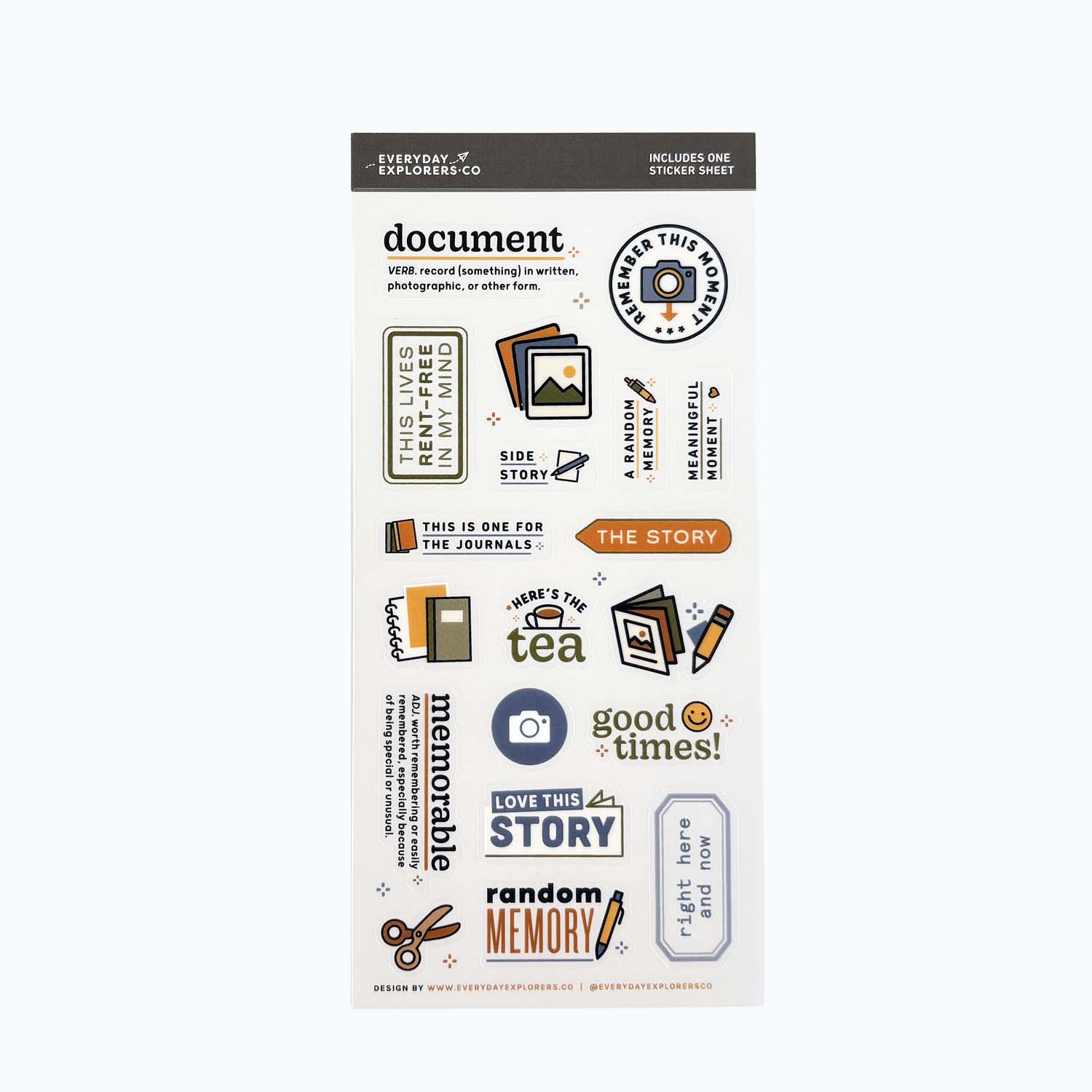 Everyday Explorers Co. Clear Sticker Sheet – Documented