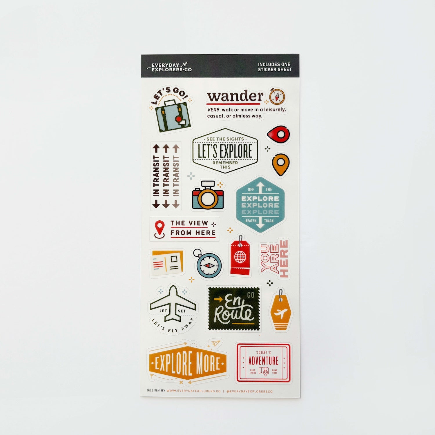 Everyday Explorers Co. Clear Sticker Sheet – Let’s Go