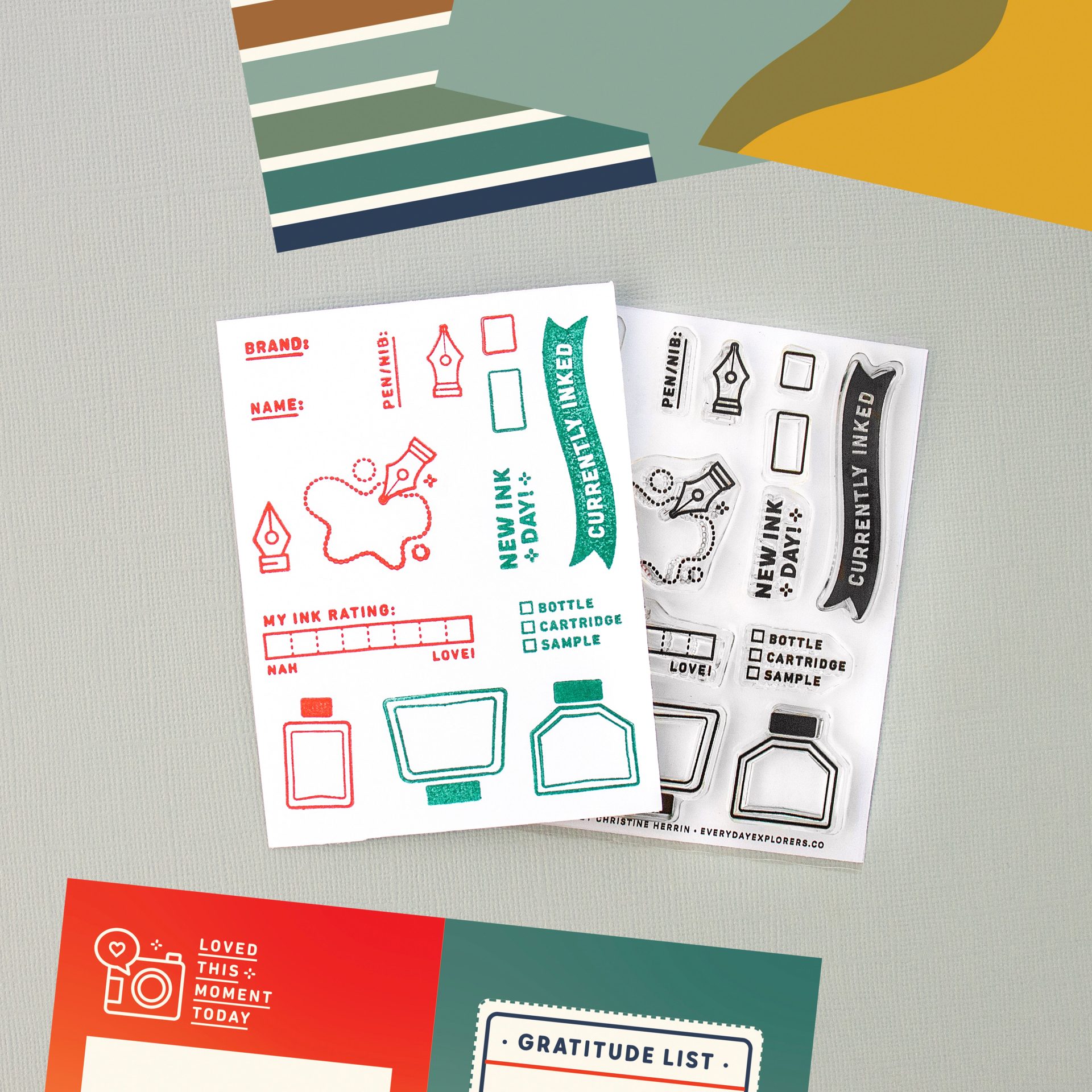 Everyday Explorers Co. Mini Stamp Set – Currently Inked