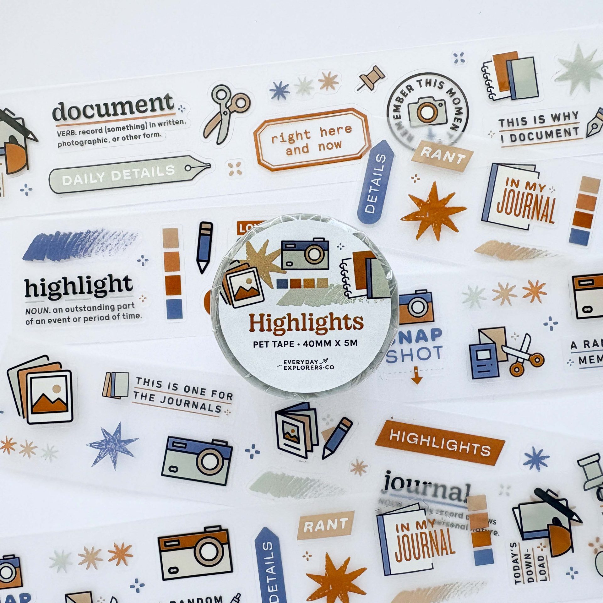 Everyday Explorers Co. PET Tape – Highlights