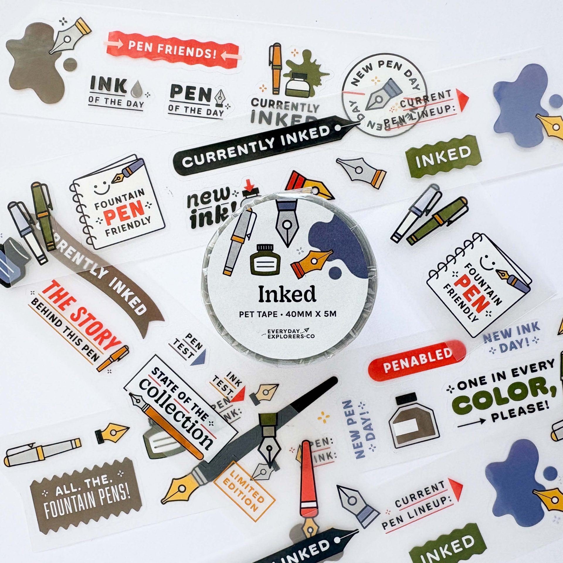 Everyday Explorers Co. PET Tape – Inked