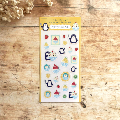 Furukawa Paper Clear Sticker Sheet – Penguins and Shaved Ice