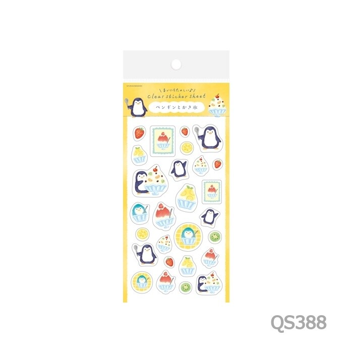 Furukawa Paper Clear Sticker Sheet – Penguins and Shaved Ice — gallery
