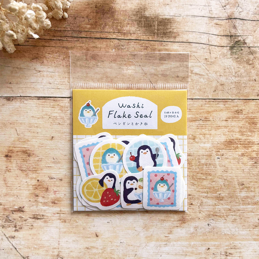 Furukawa Paper Flake Stickers – Penguins and Shaved Ice
