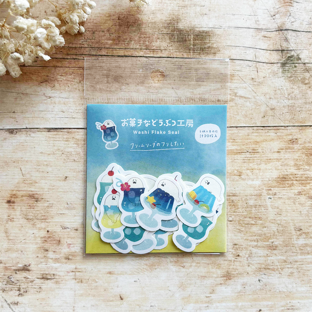 Furukawa Paper Flake Stickers – Soda Seal