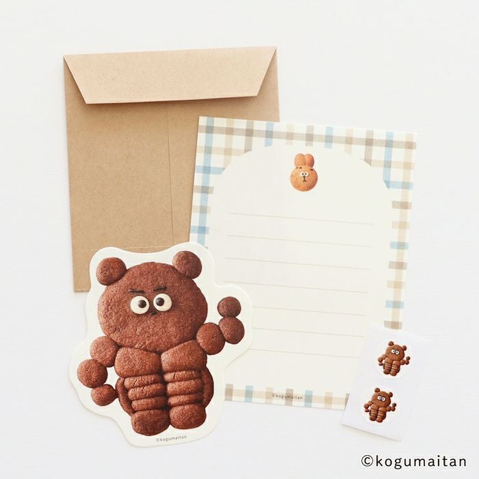Furukawa Paper Kogumaitan Café Mini Letter Set - Kumasuru