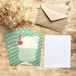 Furukawa Paper Nagomi Washi Letter Set – Cats and Ice Cream — gallery
