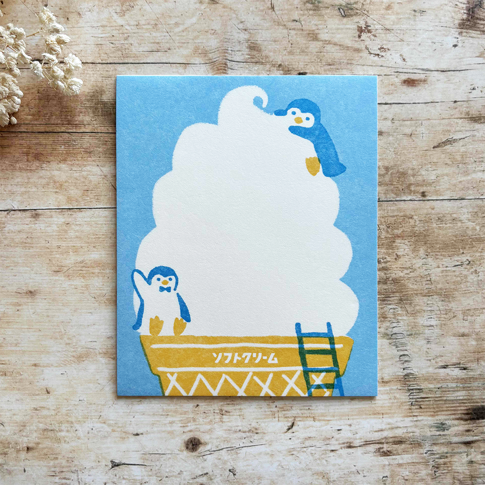 Furukawa Paper Nagomi Washi Letter Set – Soft Serve and Penguin