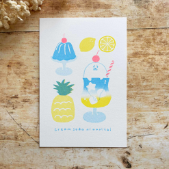 Furukawa Paper Risograph Postcard – Soda and Seal
