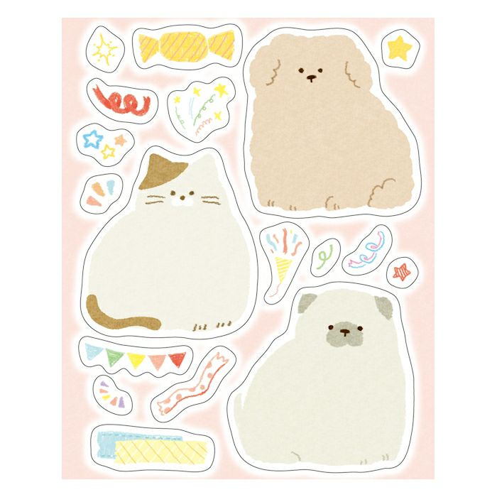 Furukawa Paper Message Stickers - Animal