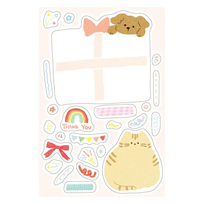 Furukawa Paper Message Stickers - Animal