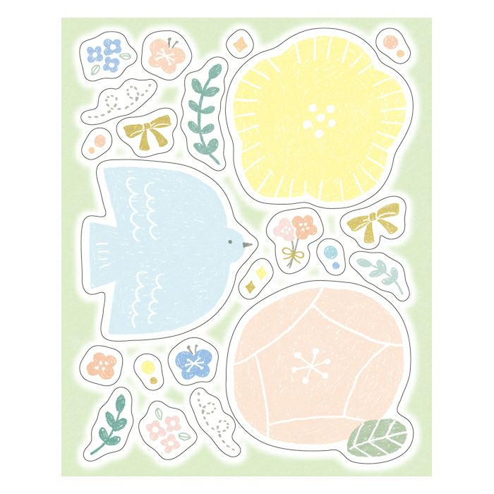 Furukawa Paper Message Stickers - Flower