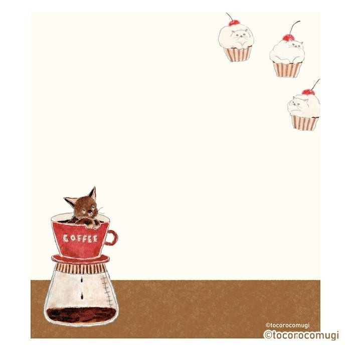 Furukawa Paper Tocorocomugi Memo Pad - Café