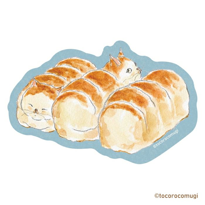 Furukawa Paper Tocorocomugi Vinyl Sticker Set - Bread