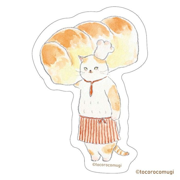 Furukawa Paper Tocorocomugi Vinyl Sticker Set - Bread
