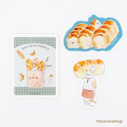 Furukawa Paper Tocorocomugi Vinyl Sticker Set - Bread