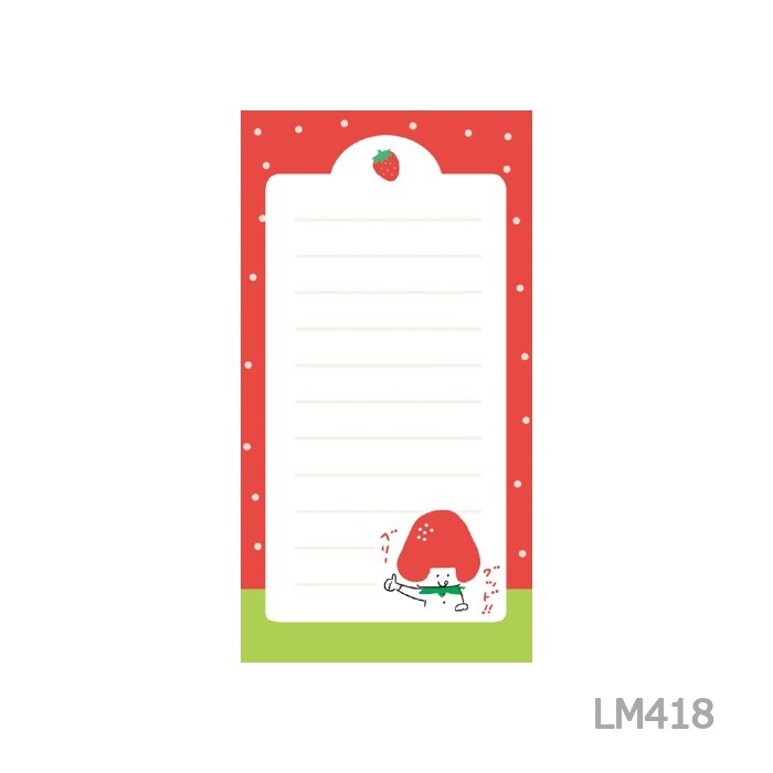 Furukawa Paper x Mizutama Slim Memo Pad – Vegetables & Fruits — gallery
