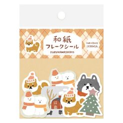 Furukawa Paper Winter Limited Sticker Flakes - Dog