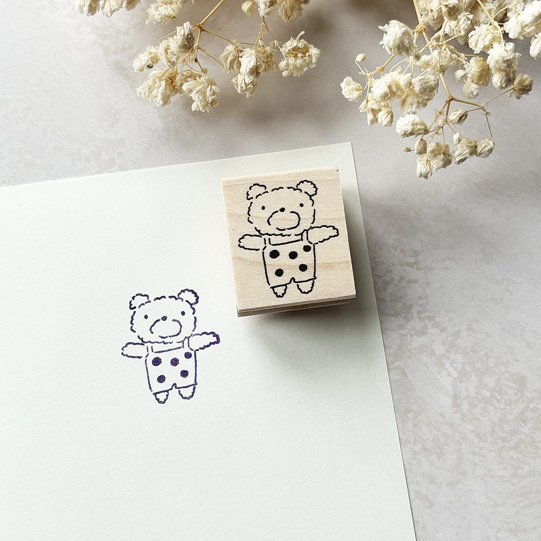 Hankodori Rubber Stamp – Bear (Big)