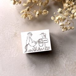 Hankodori Rubber Stamp – Cat and Mailbox — gallery