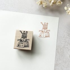 Hankodori Rubber Stamp – Cat and Newspaper