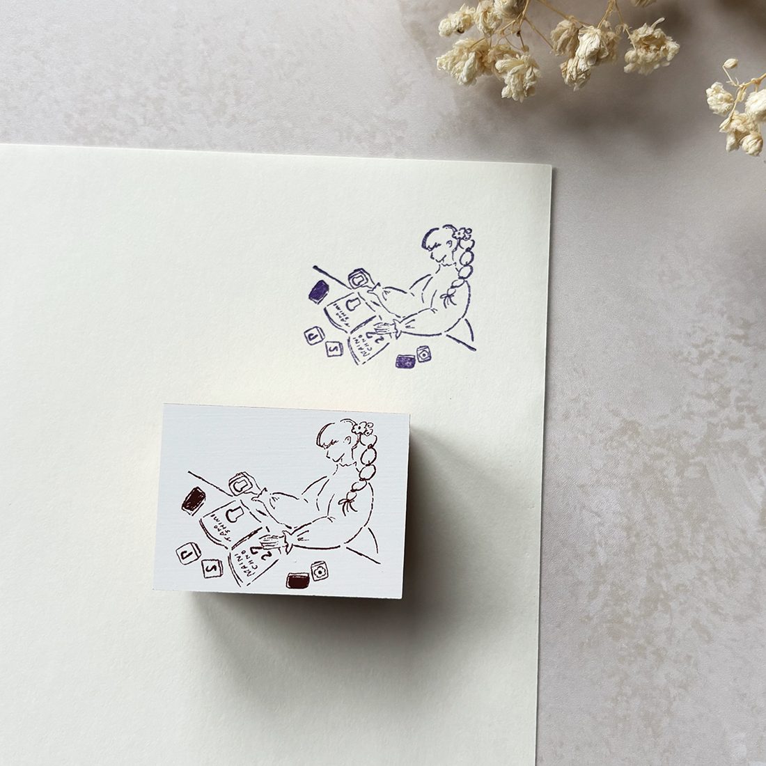 Hankodori Rubber Stamp – Stamp Girl