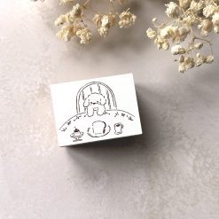 Hankodori Rubber Stamp – Table with My Dog