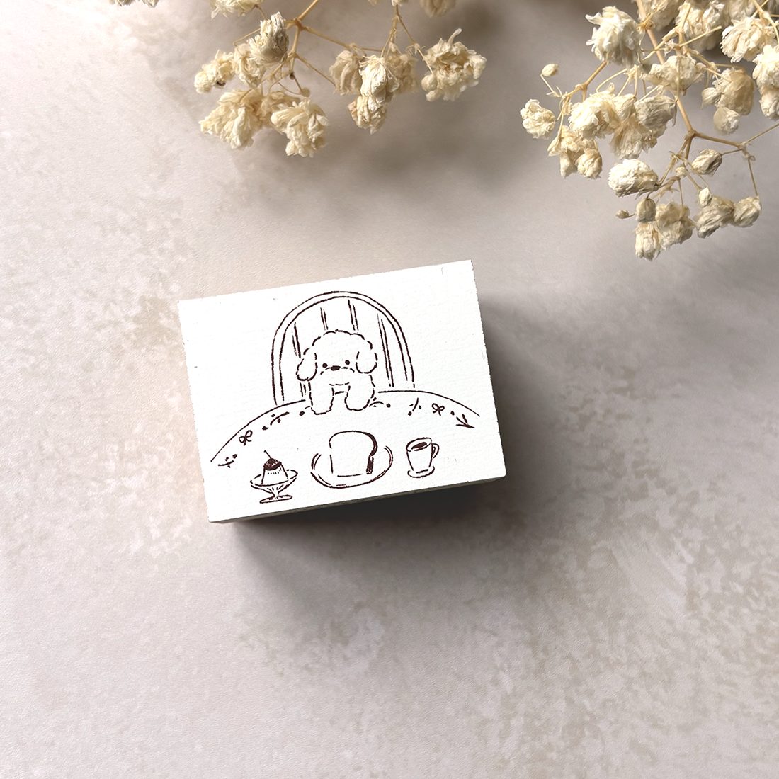 Hankodori Rubber Stamp – Table with My Dog