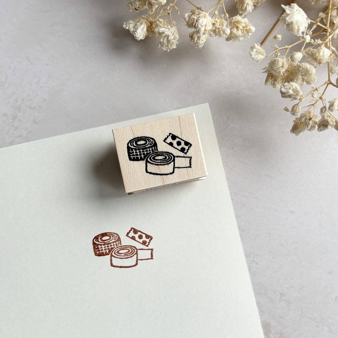 Hankodori Rubber Stamp – Washi Tape Love!
