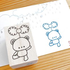 Kayonoko Stamp – Dancing Bear with Ribbons