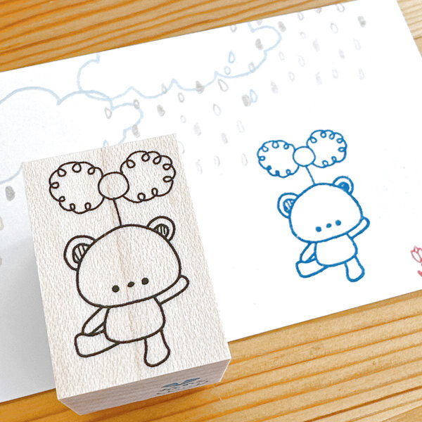 Kayonoko Stamp – Dancing Bear with Ribbons