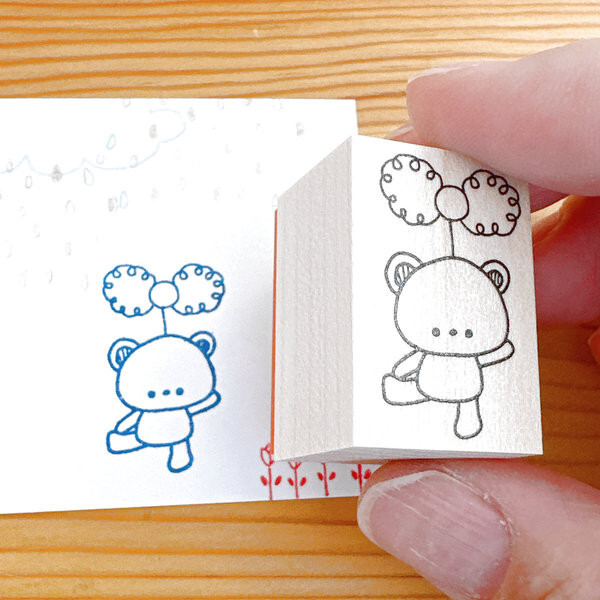 Kayonoko Stamp – Dancing Bear with Ribbons — gallery