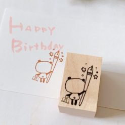 Kayonoko Stamp – Panda Holding Pen