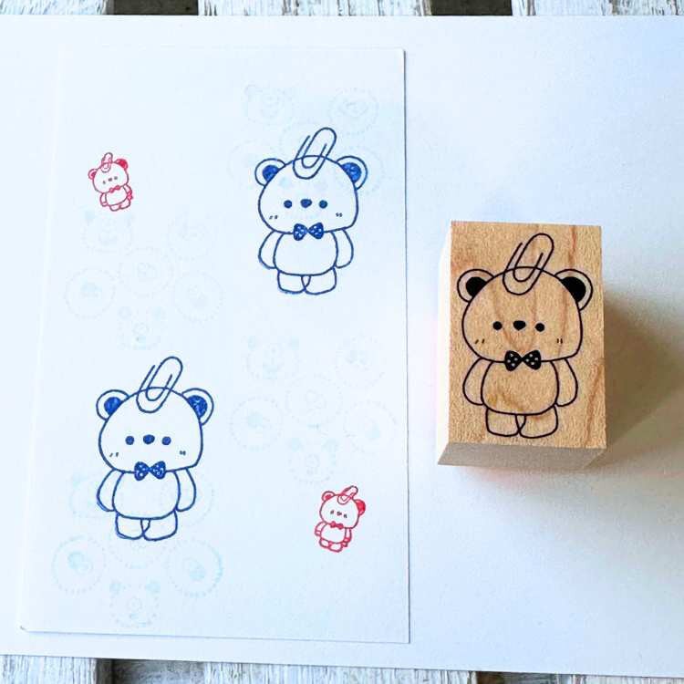 Kayonoko Stamp – Paperclip Bear — gallery