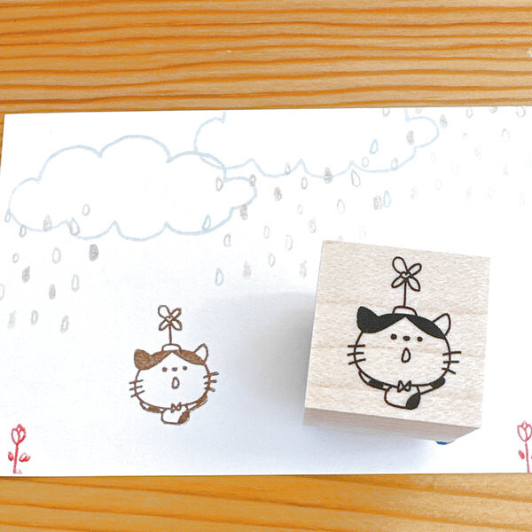 Kayonoko Stamp – Windmill Cat