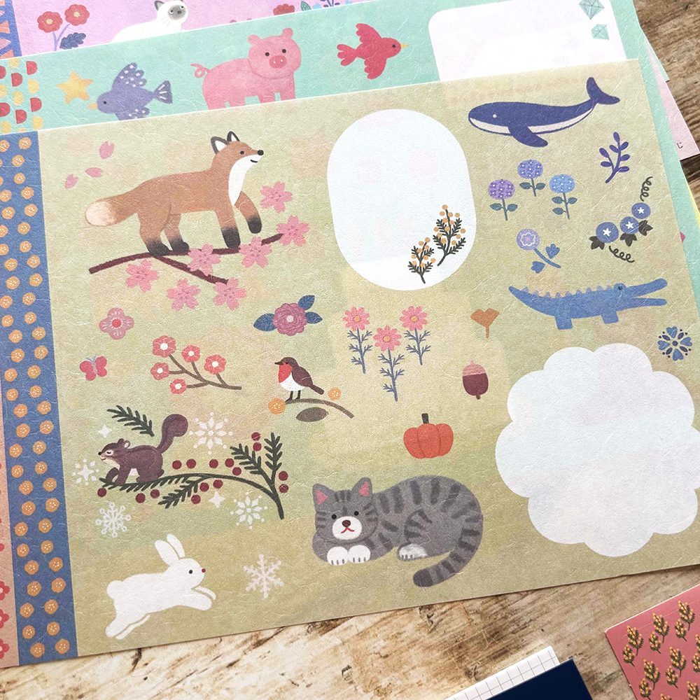 Komamono Lab Notebook Deco Kit – Mizuji — gallery