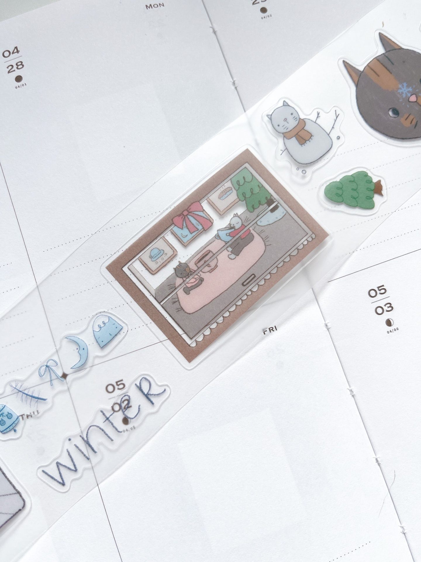Kuboandlucy x Dana Ate Oatmeal Kiss-Cut PET Tape – All Four Seasons