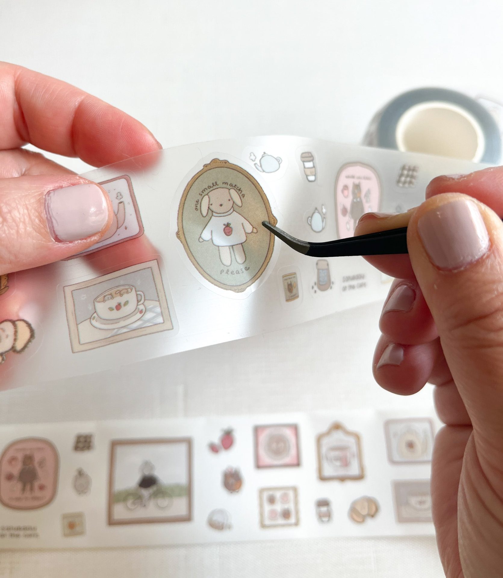 Kuboandlucy x Dana Ate Oatmeal Kiss-Cut PET Tape – Saturday at the Cafe V.2