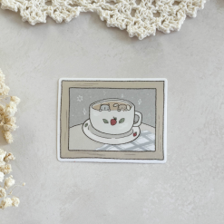 Kuboandlucy x Dana Ate Oatmeal Vinyl Sticker – Coffee Date — gallery