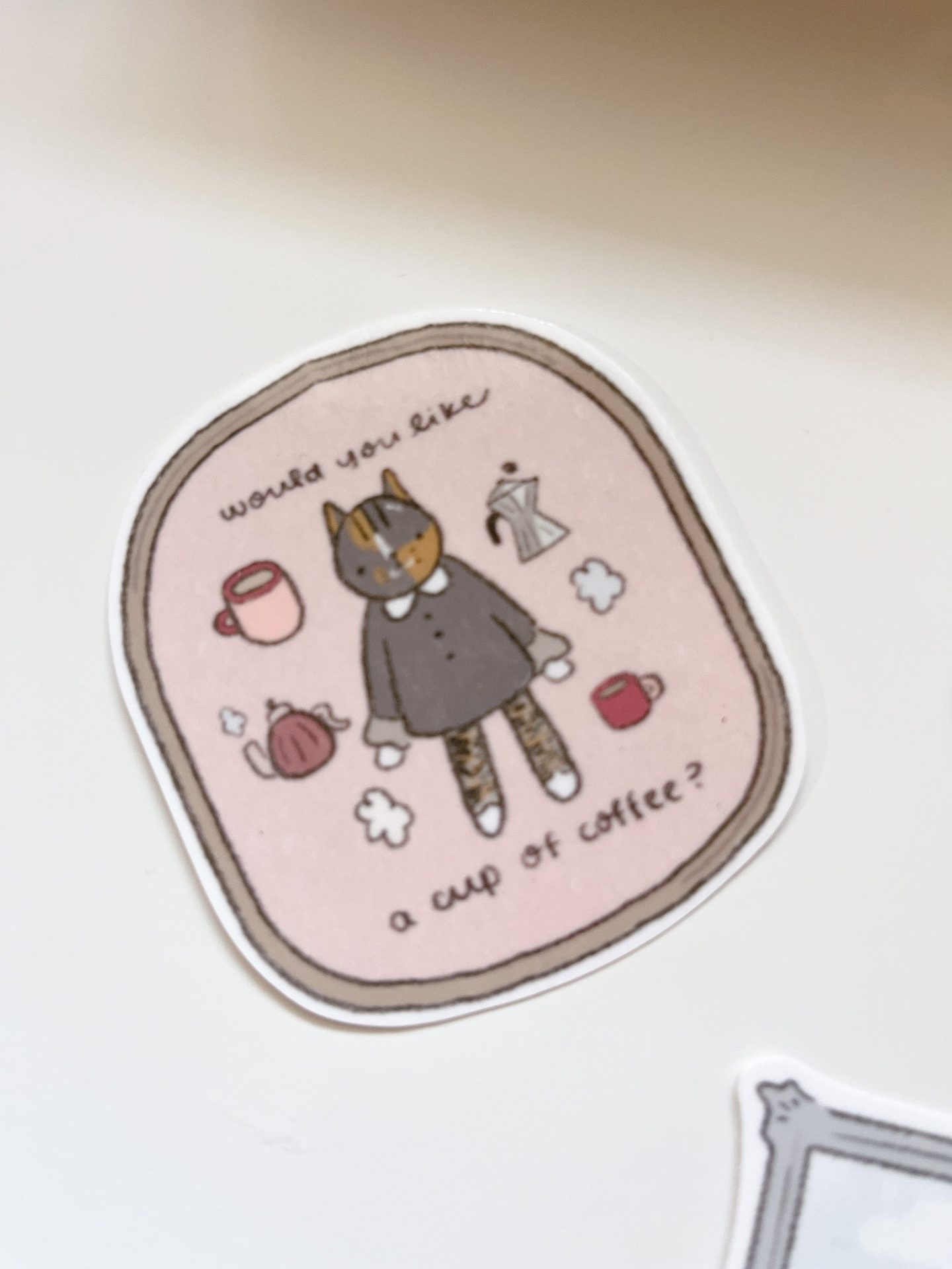 Kuboandlucy x Dana Ate Oatmeal Vinyl Sticker – Lucy Would You Like a Cup of Coffee