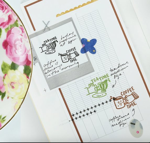 Kurukynki Tea & Coffee Time Rubber Stamps