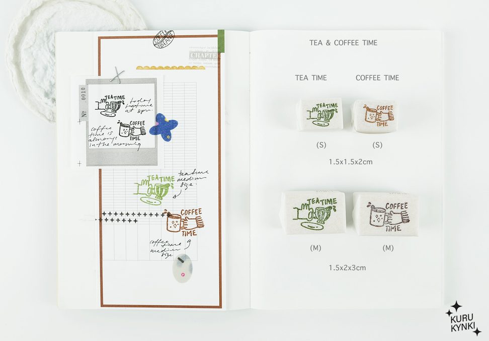 Kurukynki Tea & Coffee Time Rubber Stamps