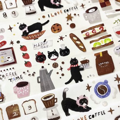 La Creme Coffee Cat PET Tape