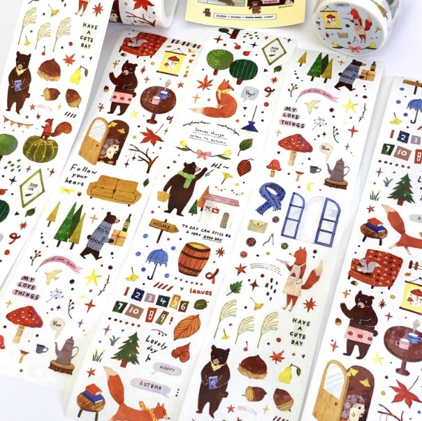 La Creme Woodland Animals Kiss-cut Washi Tape