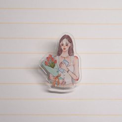 La Dolce Vita Acrylic Clip – Bouquet and Letter — gallery