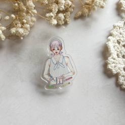 La Dolce Vita Acrylic Clip – Girl Drawing