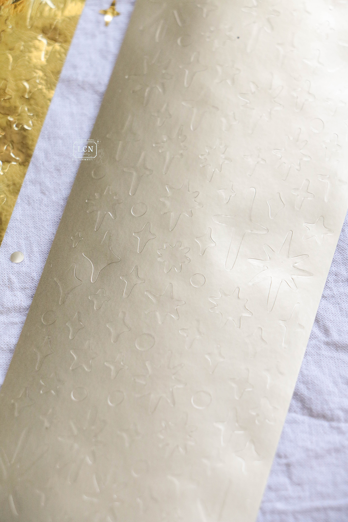 Lin Chia Ning Kiss-cut PET Tape – Stars, Matte Gold — gallery