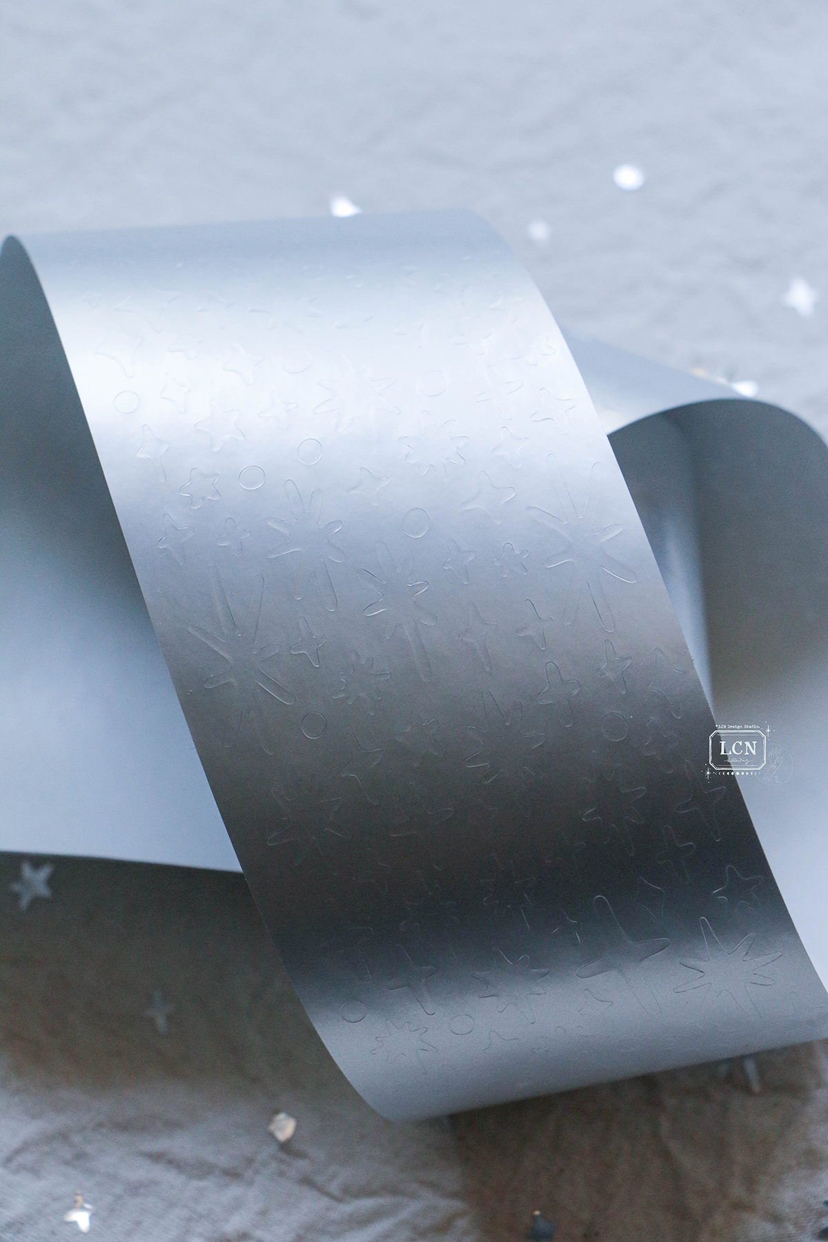 Lin Chia Ning Kiss-cut PET Tape – Stars, Matte Silver